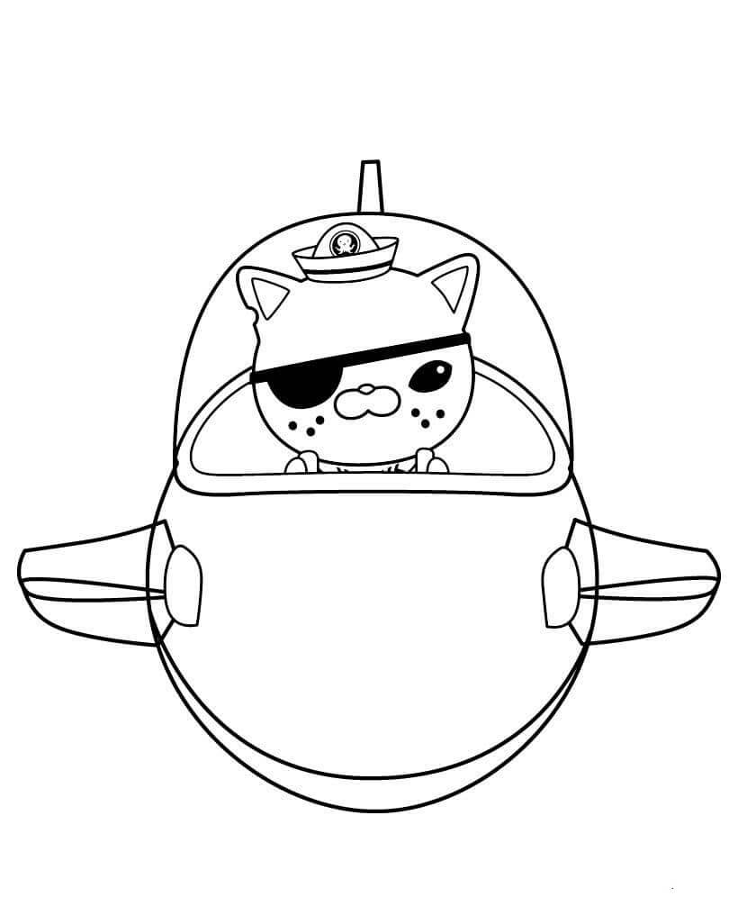 Dibujo de Kawazii En Barco para Colorear y Imprimir
