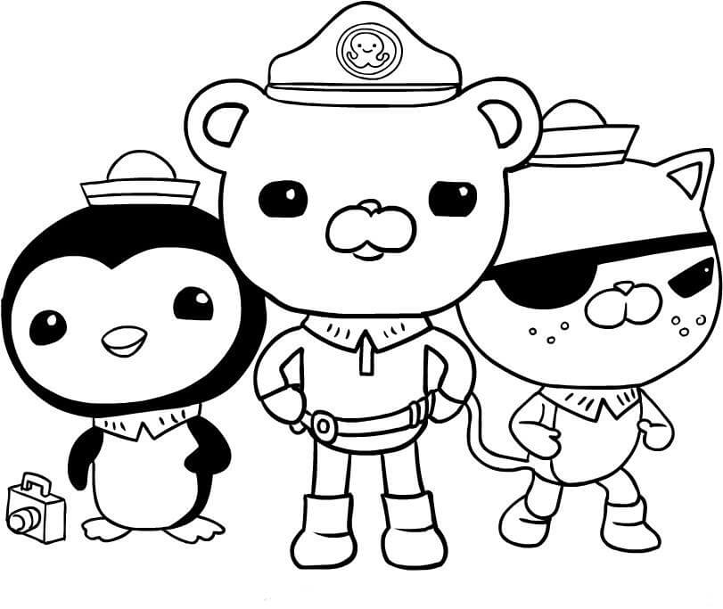 Dibujo de Kawazii y Amigo Sonriendo para Colorear y Imprimir