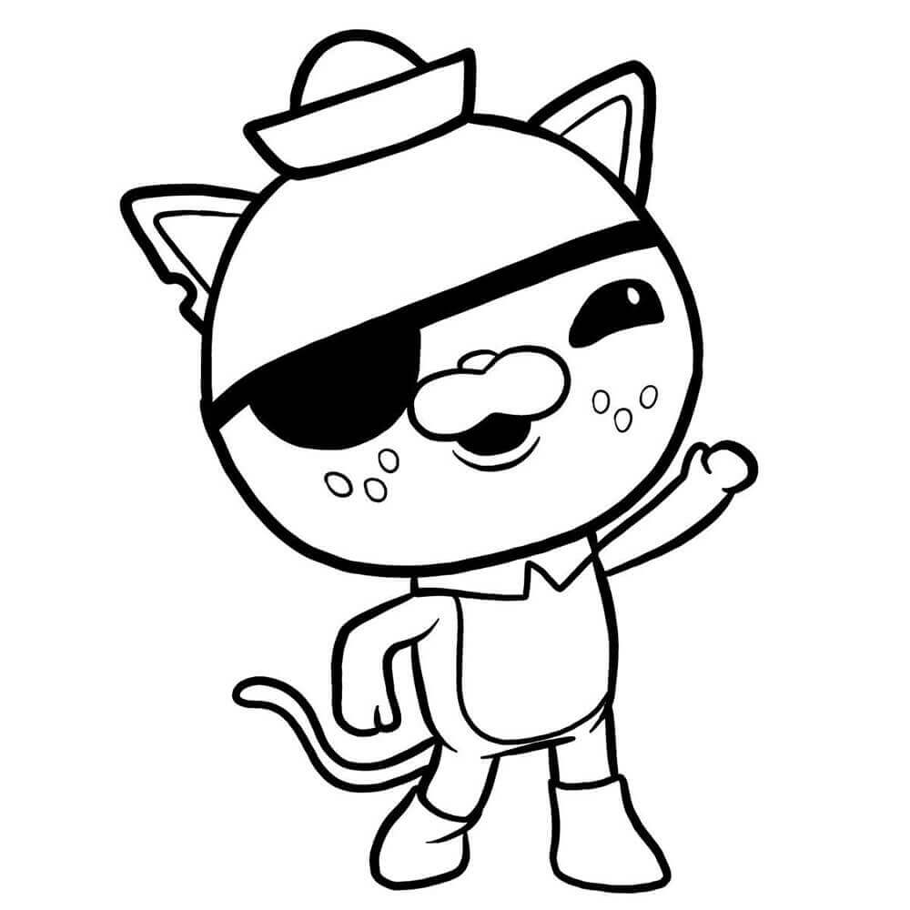 Dibujo de Kwazii Divertido 1 para Colorear y Imprimir