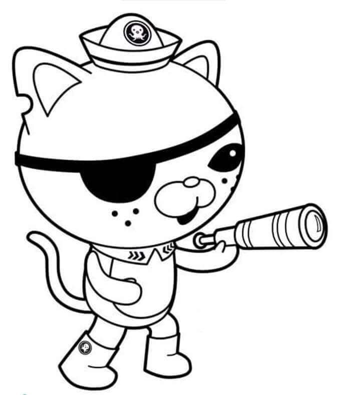 Dibujo de Octonautas de Kwazii para Colorear y Imprimir