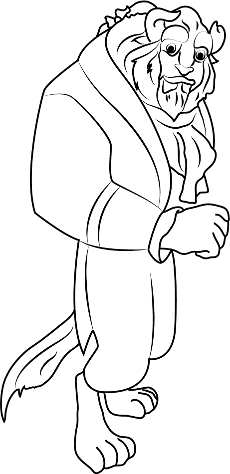 Dibujo de La Bestia para Colorear y Imprimir