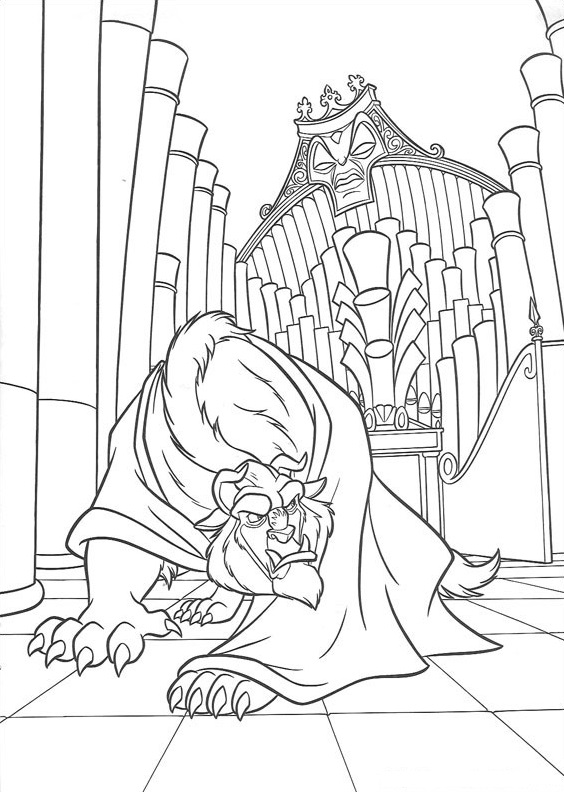 Dibujo de Monstruo Enojado para Colorear y Imprimir