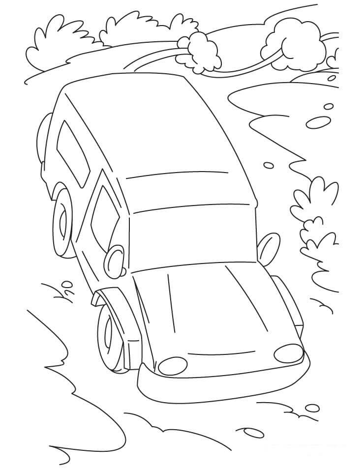 dibujos carretera pendiente para colorear
