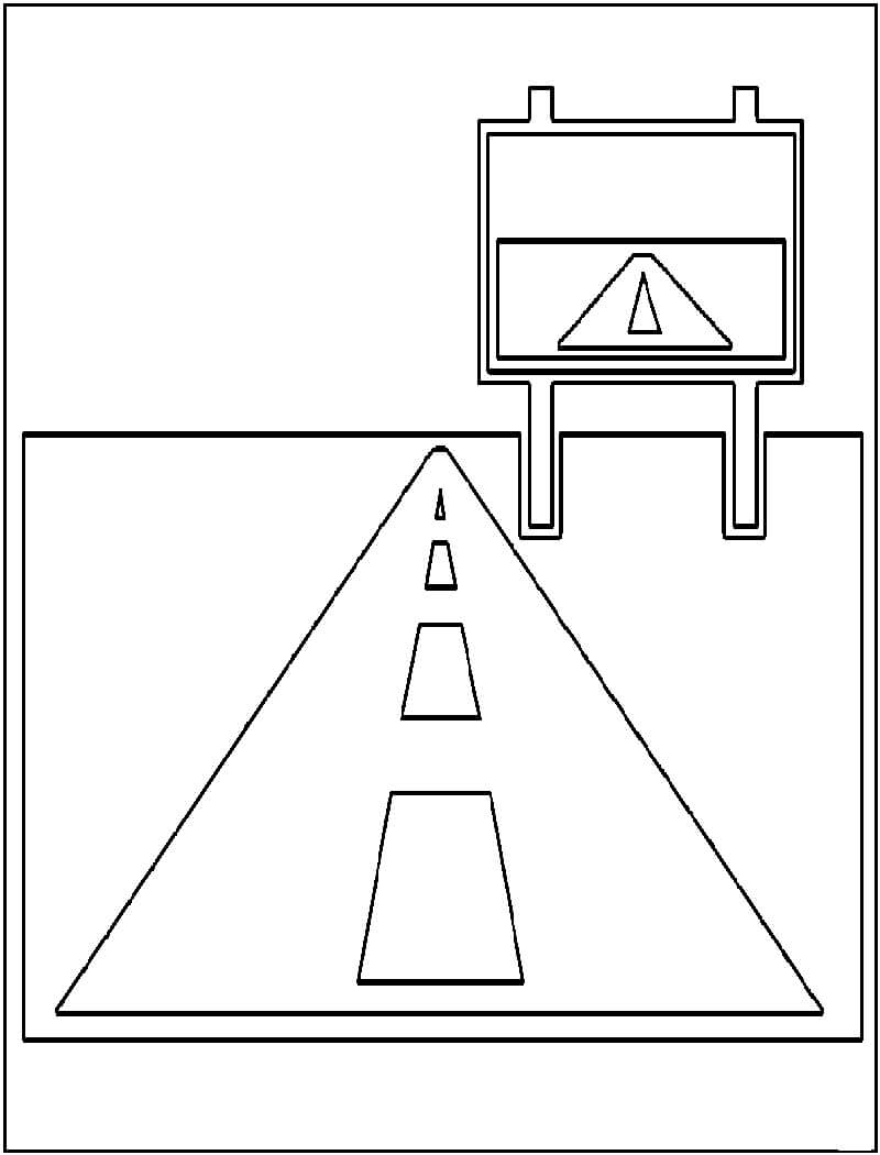 dibujos senal de trafico para colorear