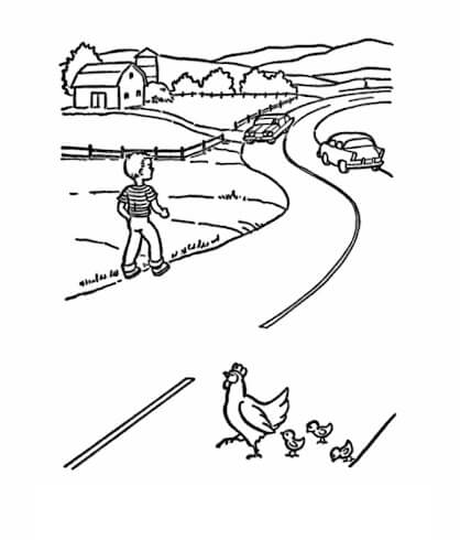 Dibujo de Camino Del País para Colorear y Imprimir