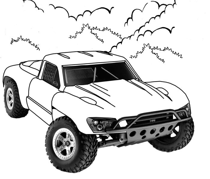 Dibujo de Camión de Carretera para Colorear y Imprimir