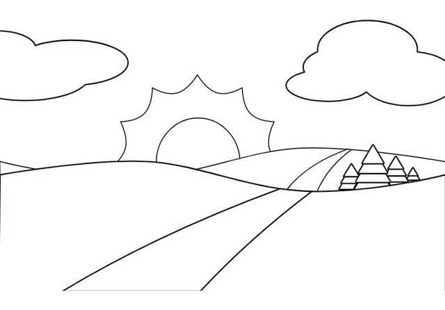 Dibujo de Carretera Imprimible para Colorear y Imprimir