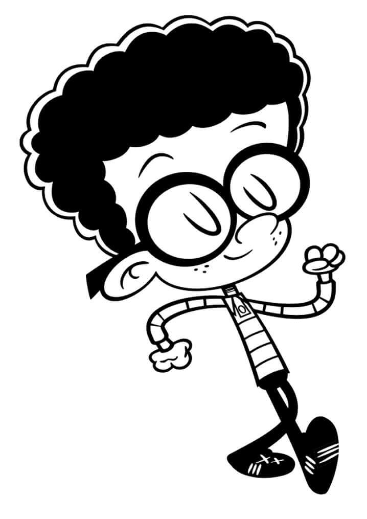 Dibujo de Clyde Casa Ruidosa para Colorear y Imprimir