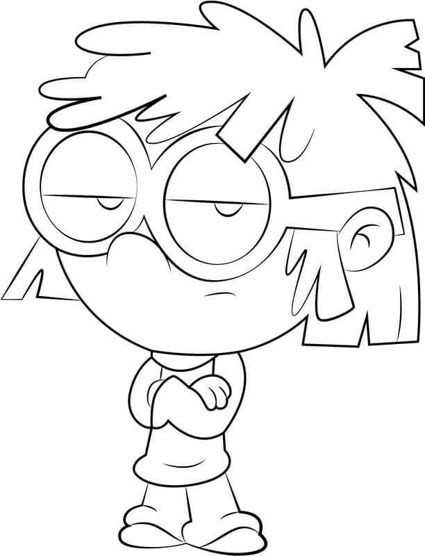 Dibujo de Con Frialdad Lisa Loud para Colorear y Imprimir
