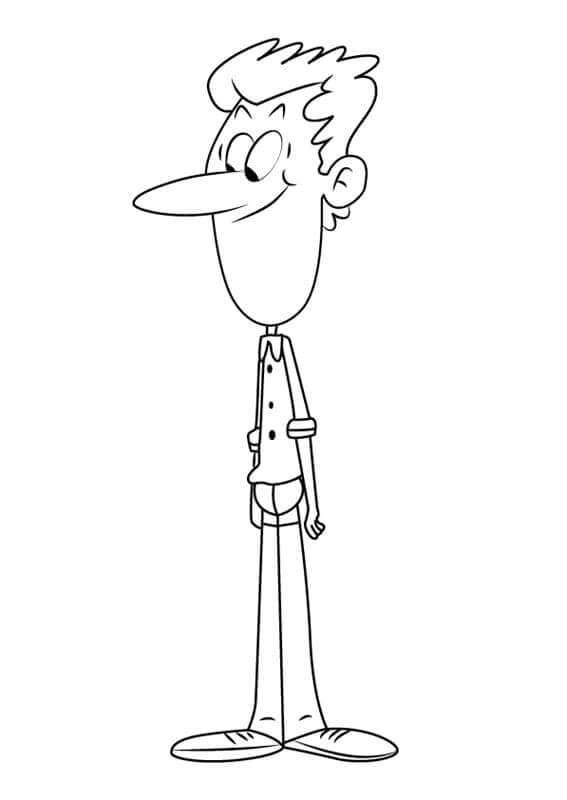 Dibujo de Howard Mcbride de Casa Ruidosa para Colorear y Imprimir