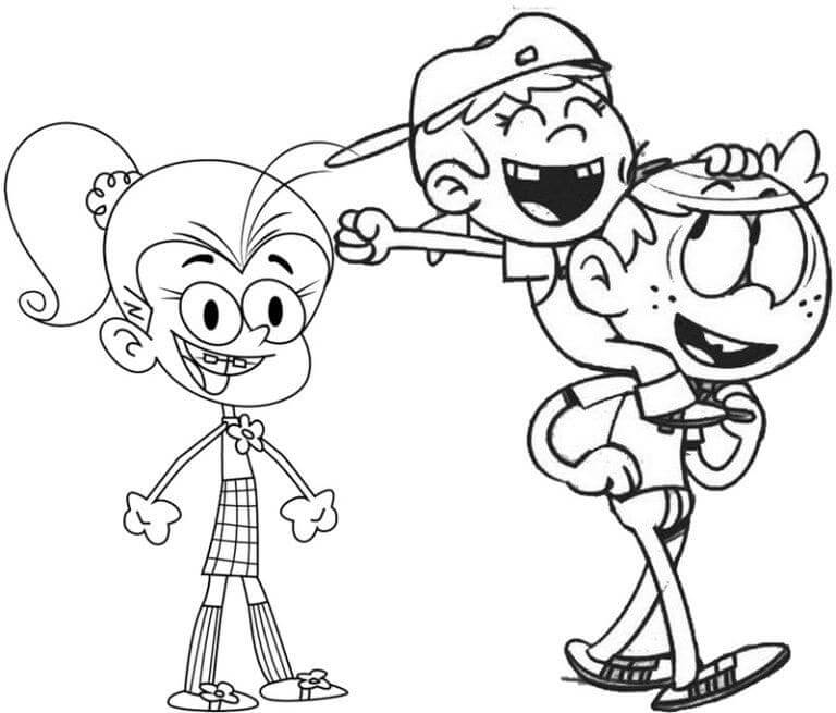 Dibujo de La Casa Ruidosa Divertida para Colorear y Imprimir