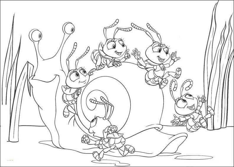 Dibujo de Errores En Un Caracol 1 para Colorear y Imprimir