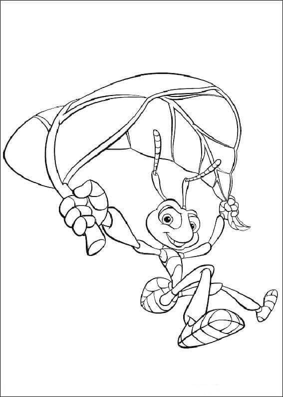 Dibujo de Flik Está Volando para Colorear y Imprimir