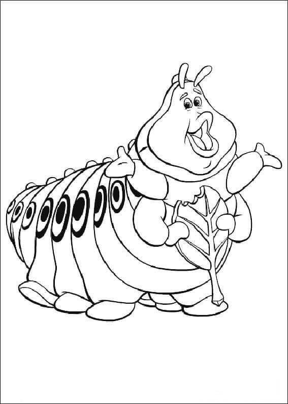 Dibujo de Oruga Heimlich para Colorear y Imprimir