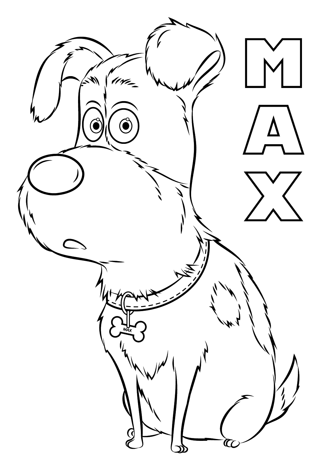 Dibujo de 1559534230 Max From The Secret Life Of Pets A4 para Colorear y Imprimir