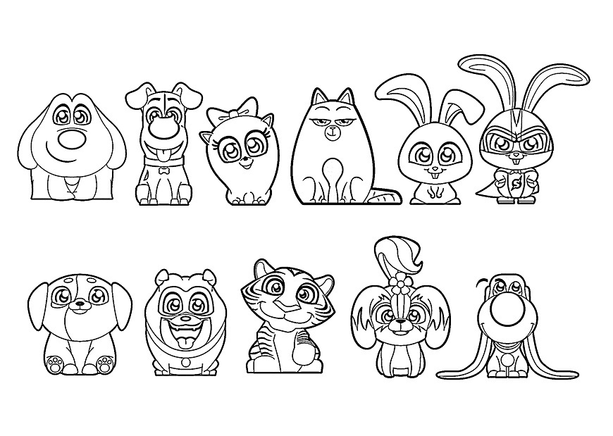 Dibujo de 1570840768 Raskrasil The Secret Life Of Pets 23 para Colorear y Imprimir