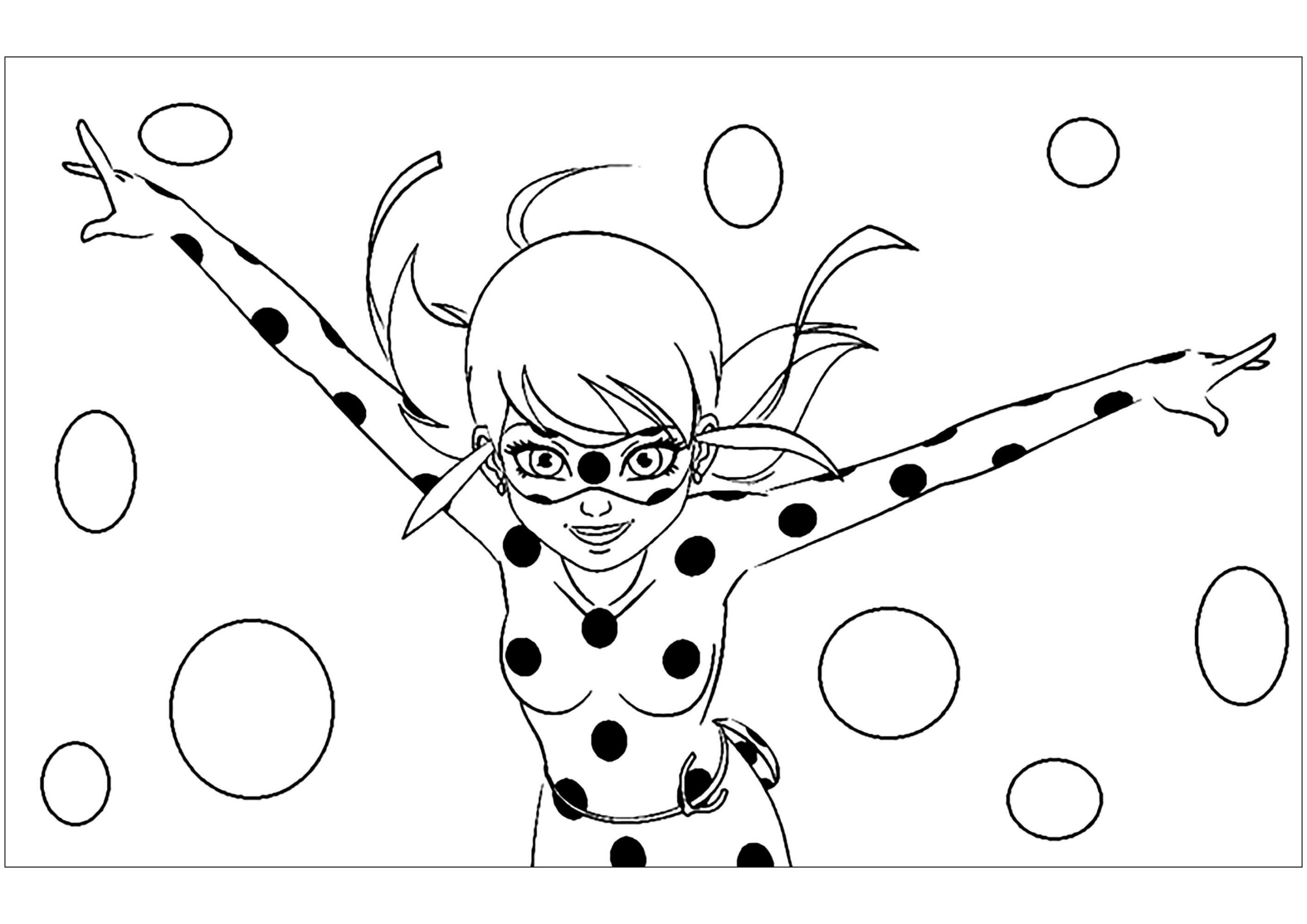 dibujo ladybug lachelnd scaled para colorear