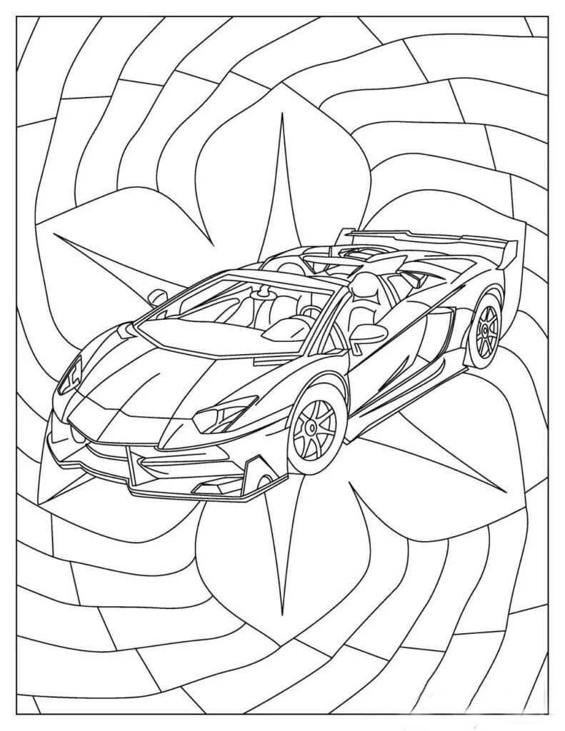 dibujo lamborghini murcielago para imprimir y colorear