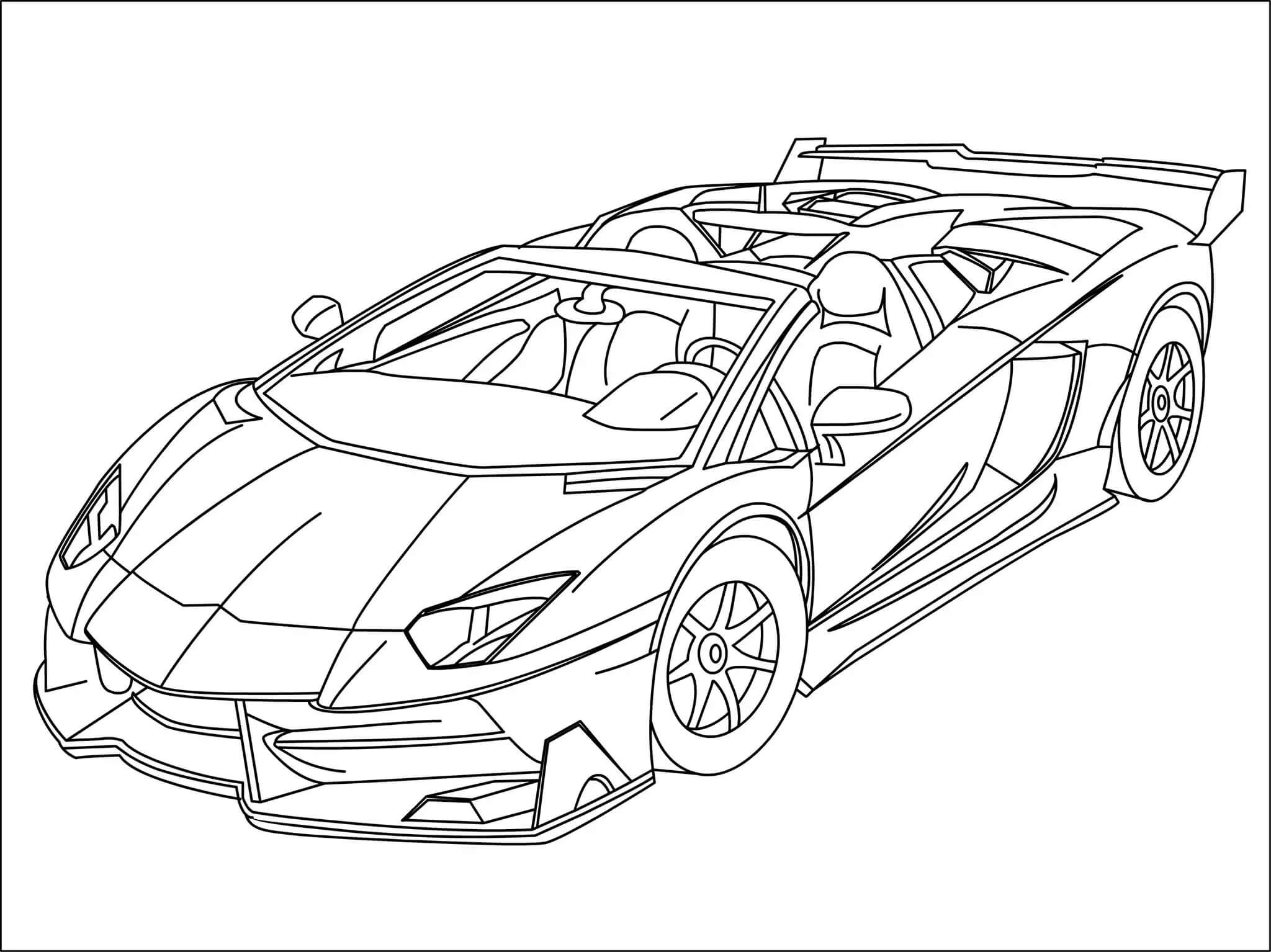dibujo lamborghininin portresi para imprimir y colorear