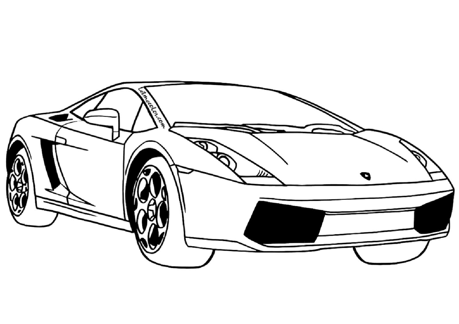 dibujo muhtesem lamborghini para imprimir y colorear
