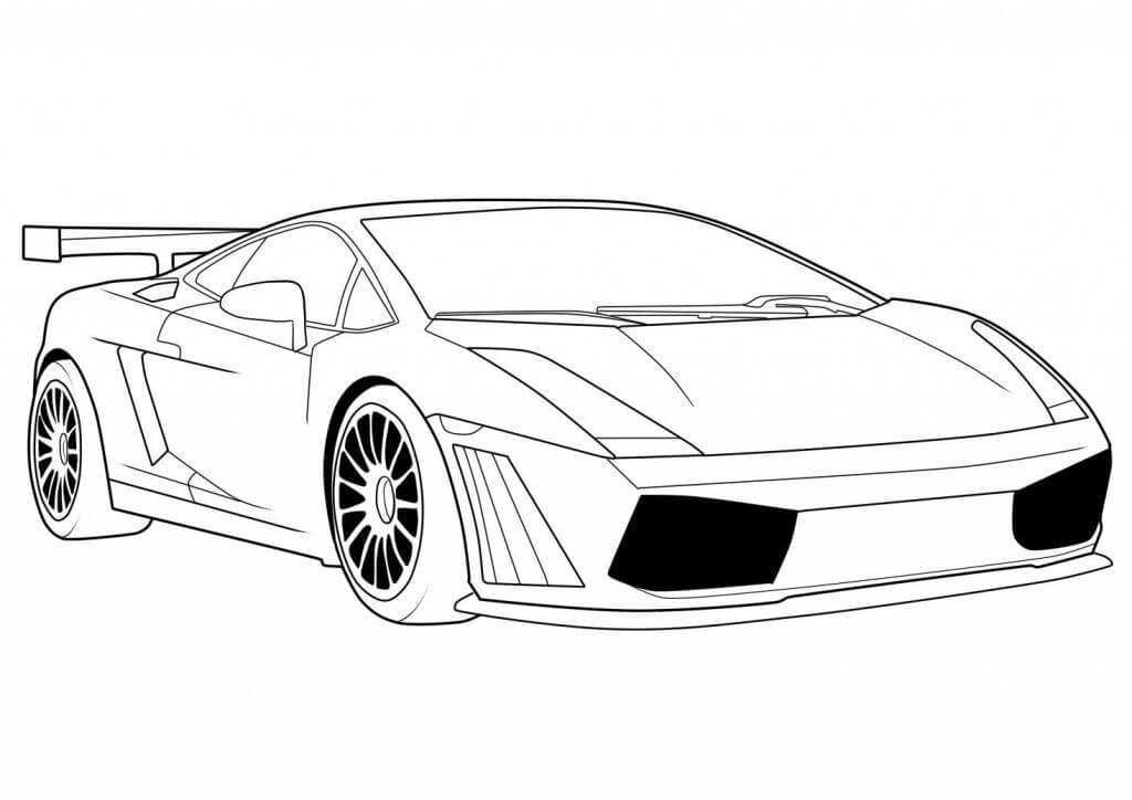 dibujo temel lamborghini para imprimir y colorear
