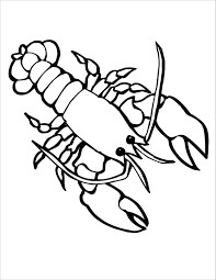 dibujo langosta agradable para colorear