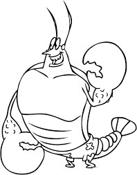 dibujo langosta fuerte para colorear