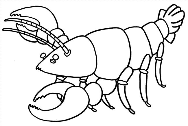 dibujo langosta impresionante para colorear