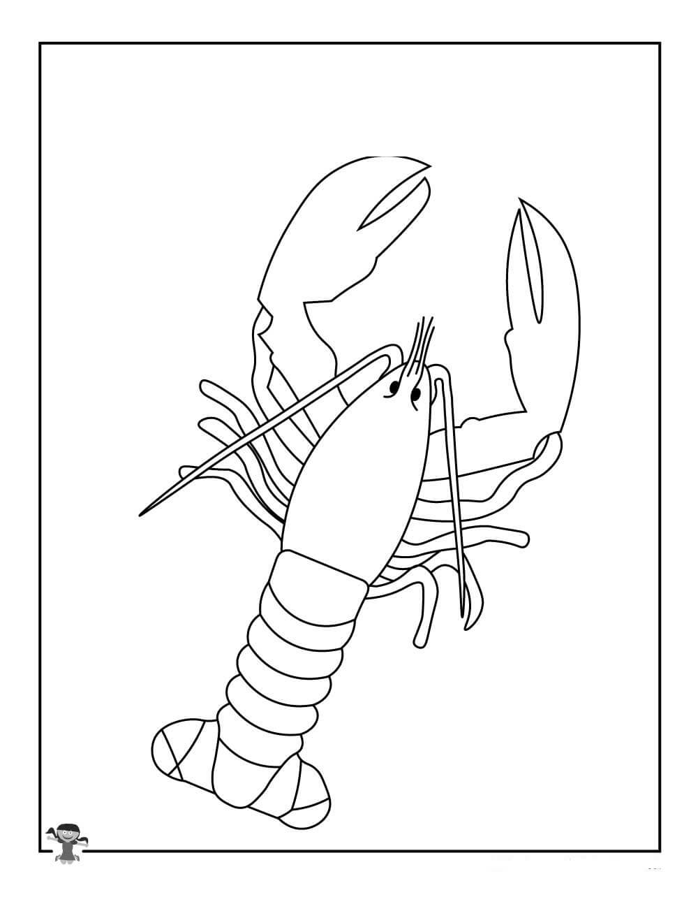 dibujo langosta perfecta para colorear