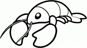 dibujo vector de langosta para colorear