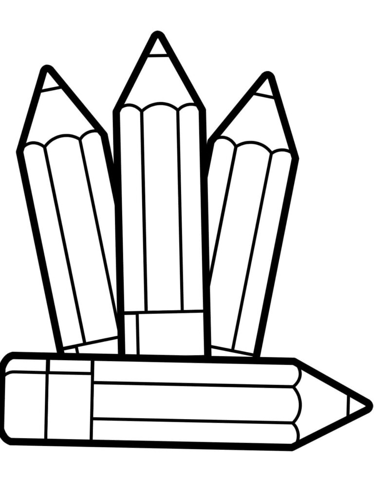 Dibujos Cuatro Lapices Para Colorear