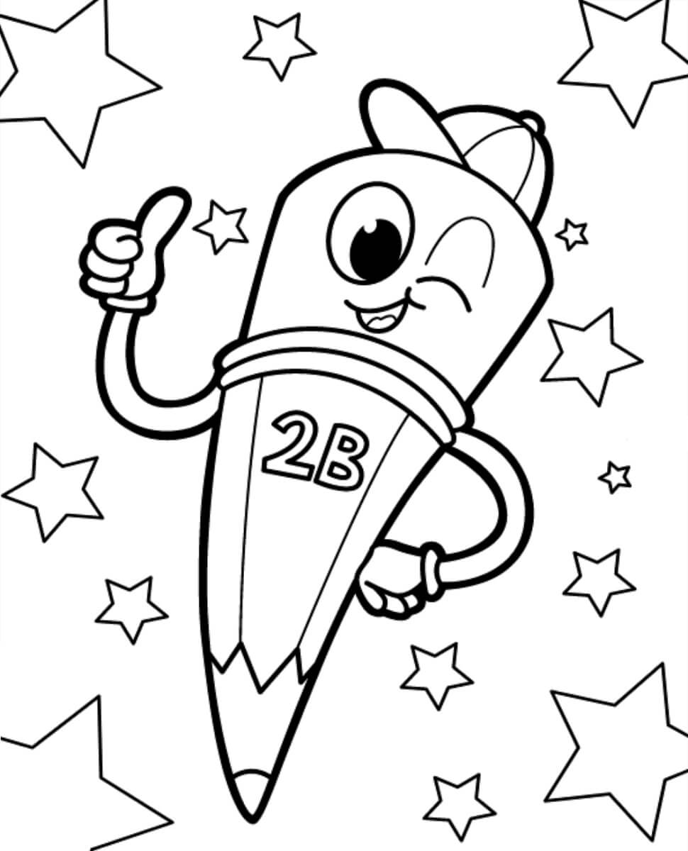 dibujos lapiz de dibujos animados para colorear
