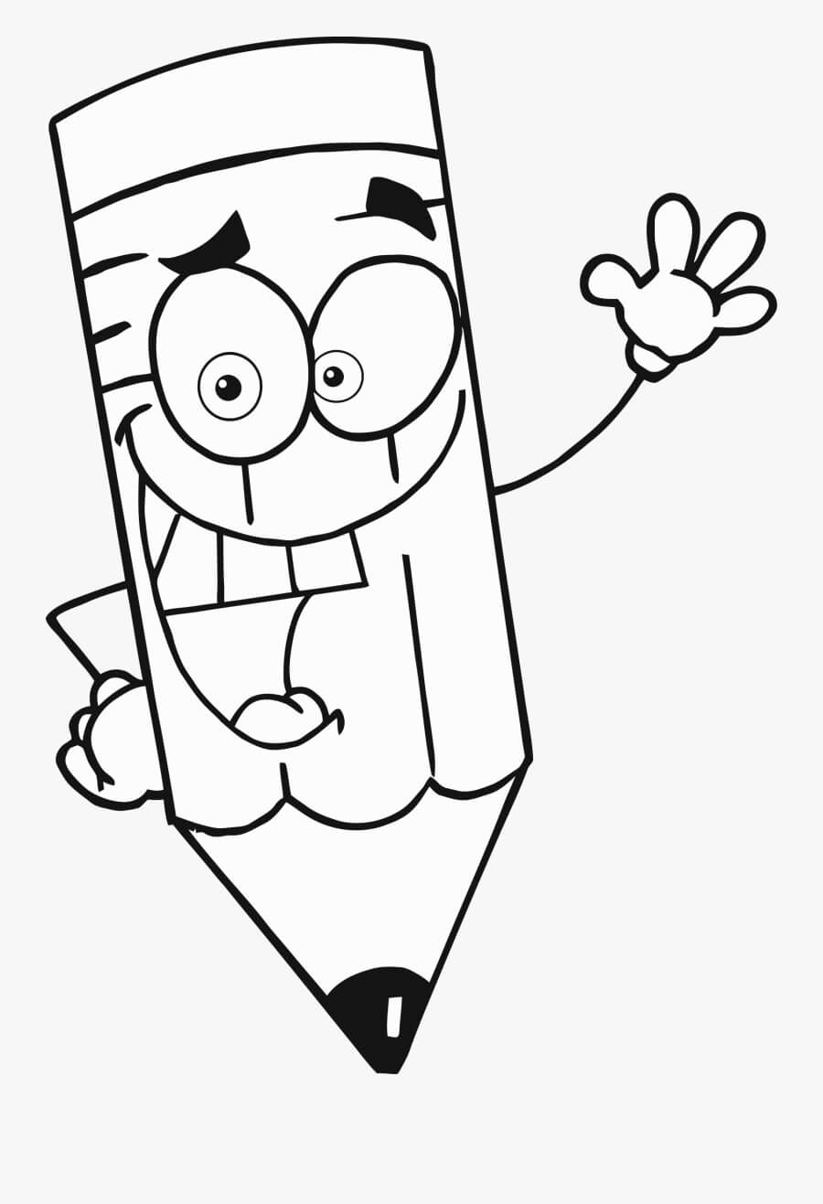 dibujos lapiz divertido con portatil para colorear