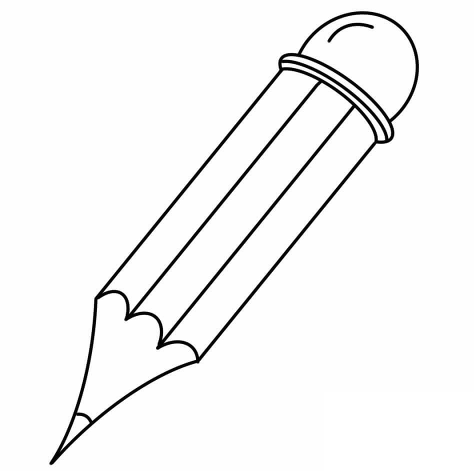 dibujos lindo lapiz de dibujos animados para colorear