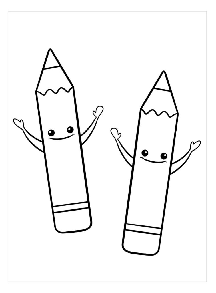 Dibujos Sonriendo Dos Lapices Para Colorear