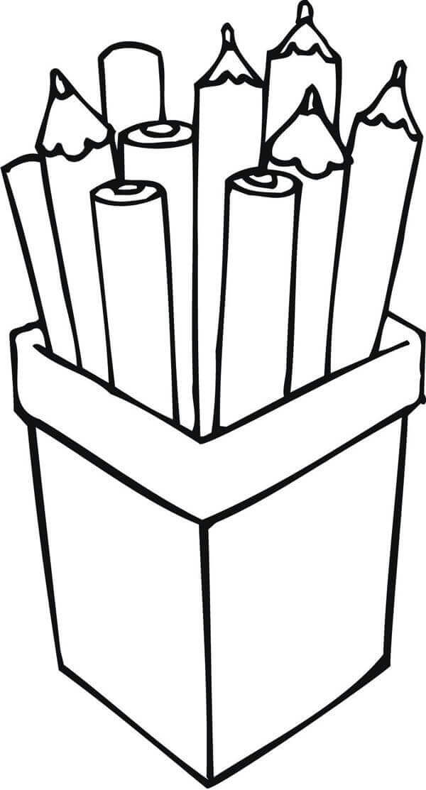 dibujos una caja de lapiz para colorear