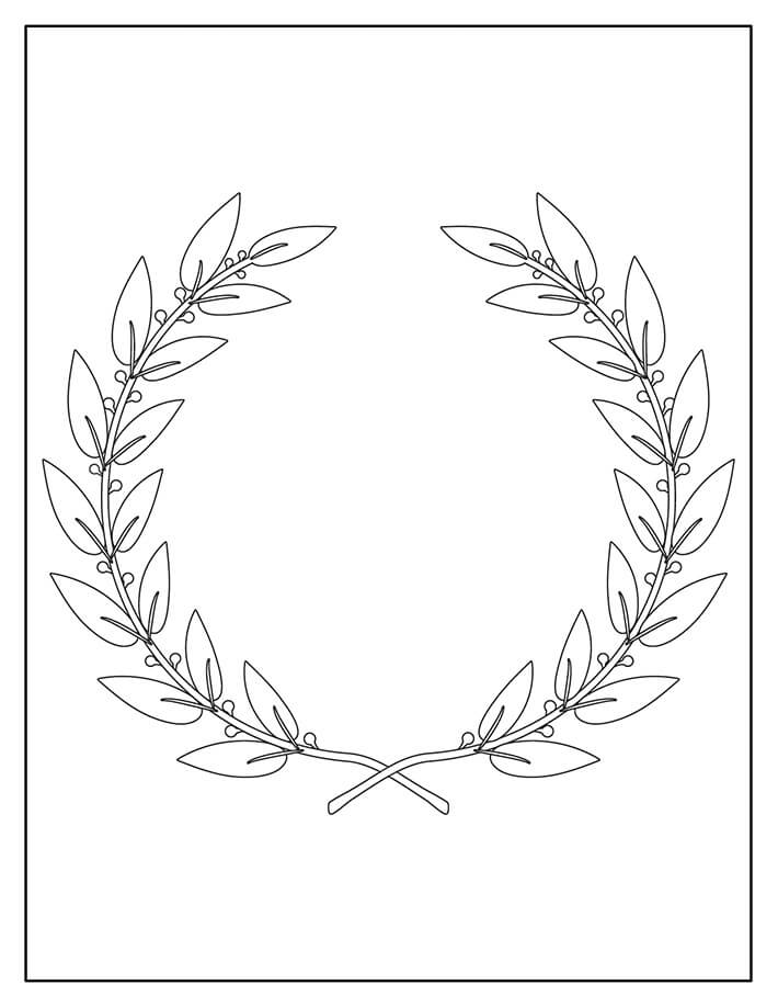 Dibujo de Bonito Laurel para Colorear y Imprimir
