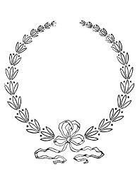 Dibujo de Corona de Laureles para Colorear y Imprimir
