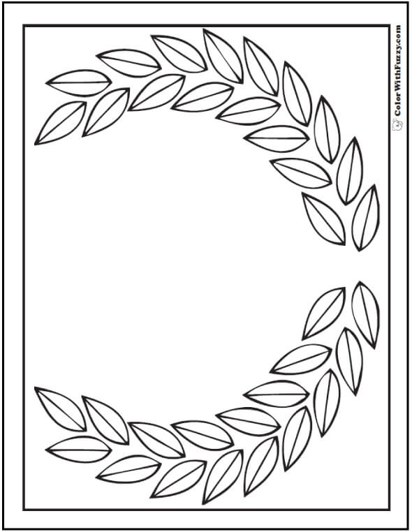 Dibujo de Hoja Geométrica para Colorear y Imprimir