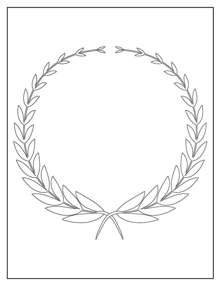 Dibujo de Laurel Normal para Colorear y Imprimir