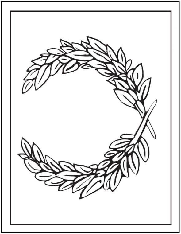 Dibujo de Laurel Perfecto para Colorear y Imprimir