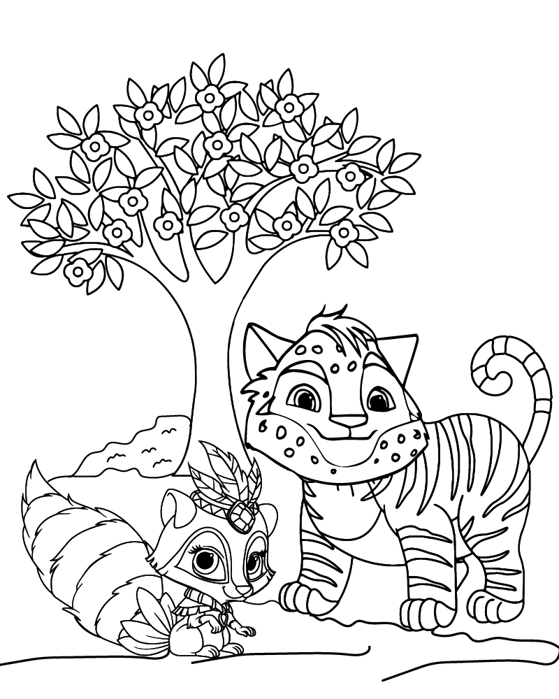 dibujo easy to color leo and tig para imprimir y colorear