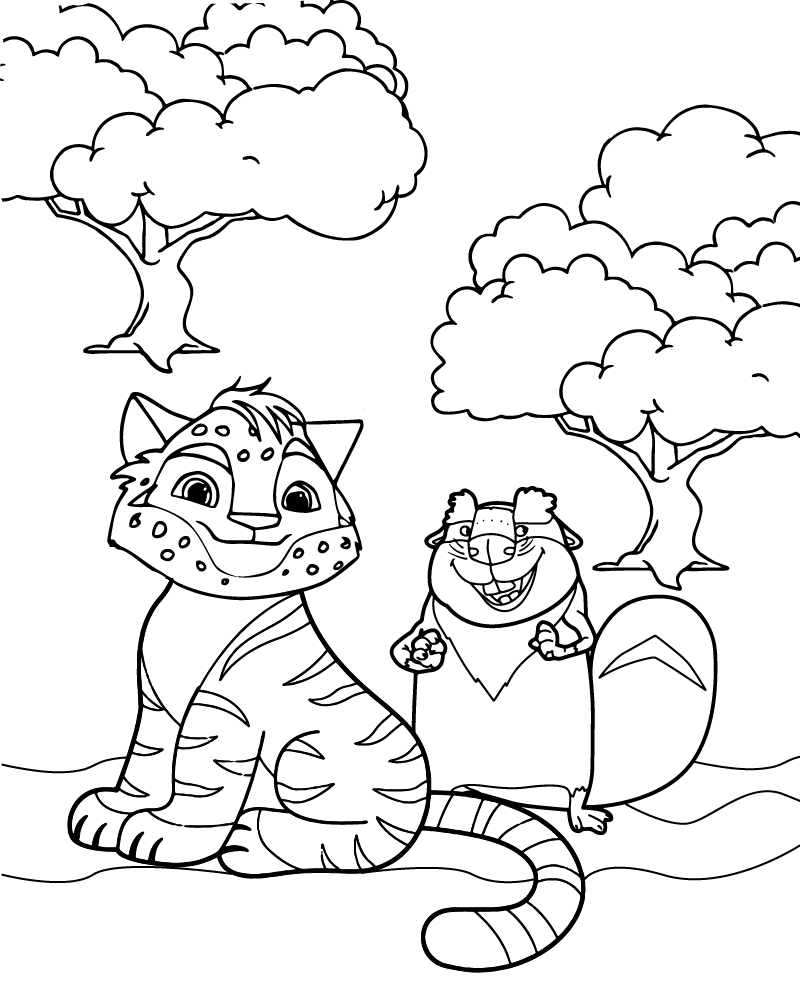 dibujo leo and cuba para imprimir y colorear