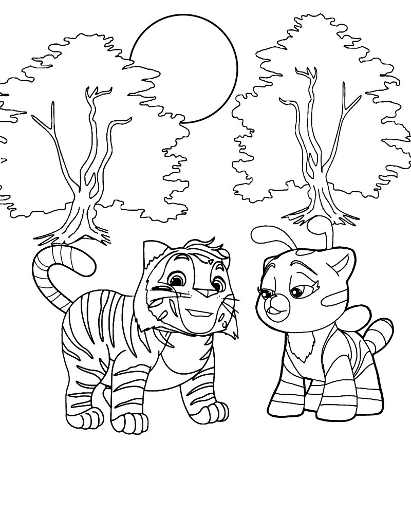 dibujo leo and friend para imprimir y colorear