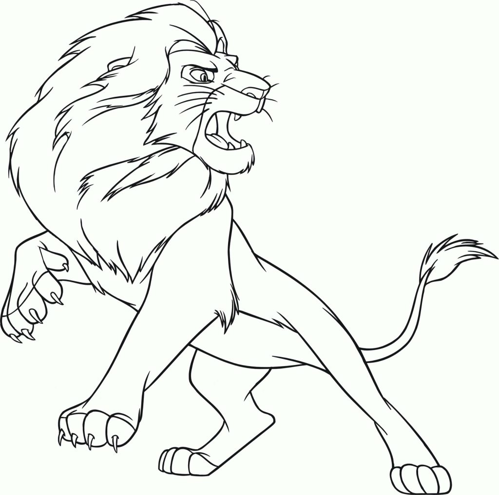 Dibujo de Majestuoso León para Colorear y Imprimir
