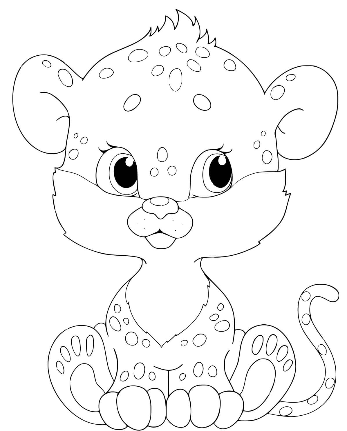 Leopardo para Colorear