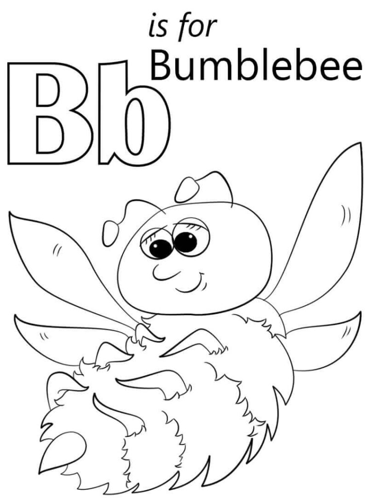 Dibujos Abejorro Letra B 2 Para Colorear