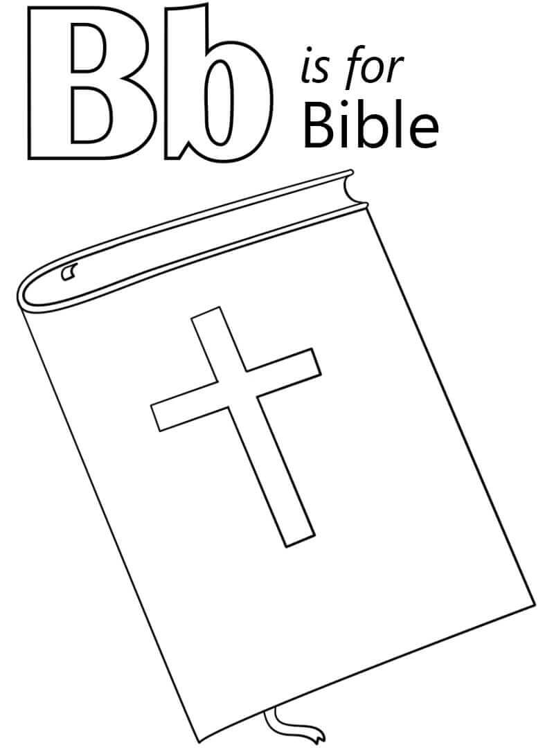 dibujos biblia letra b para colorear