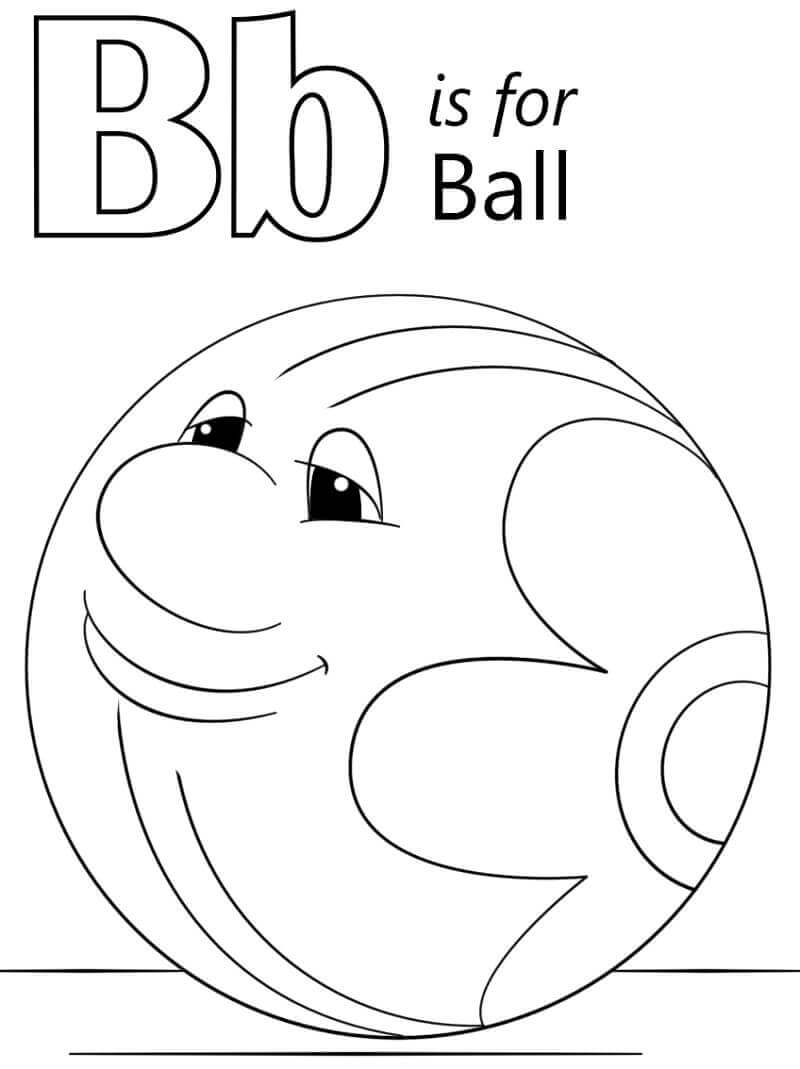 dibujos bola letra b para colorear