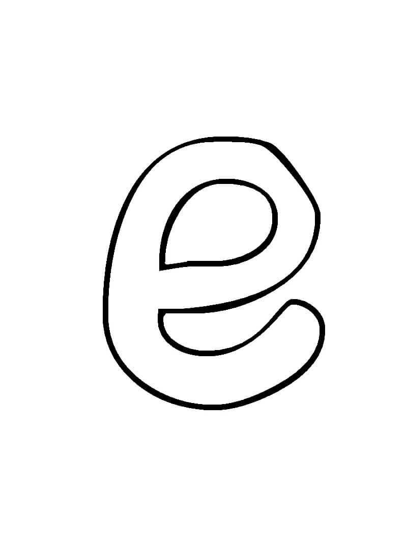 dibujos letra e 1 para colorear